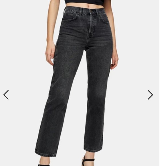 TOPSHOP EDITOR JEANS  - Washed Black - Picture 2 of 2